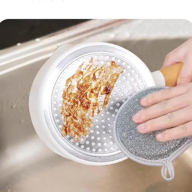 Alt view image 6 of 7 - 6pcs Wire Dishwashing Rag, Upgraded Multifuctional Wire Dishwashing Rags for Wet and Dry - Non-Scratch Wire Dishwashing Rags