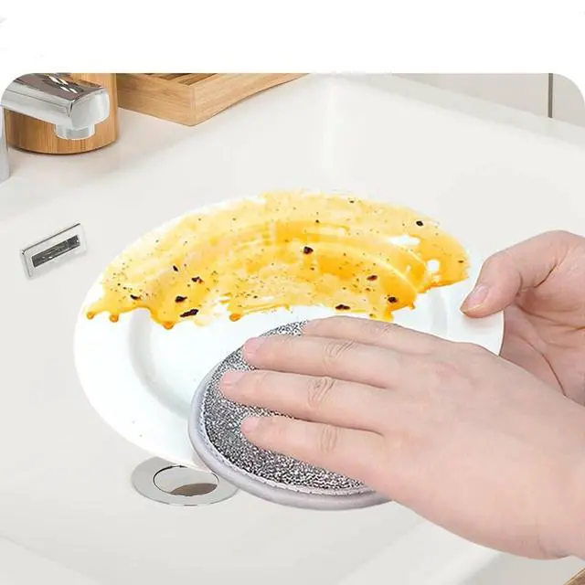 Alt view image 5 of 7 - 6pcs Wire Dishwashing Rag, Upgraded Multifuctional Wire Dishwashing Rags for Wet and Dry - Non-Scratch Wire Dishwashing Rags
