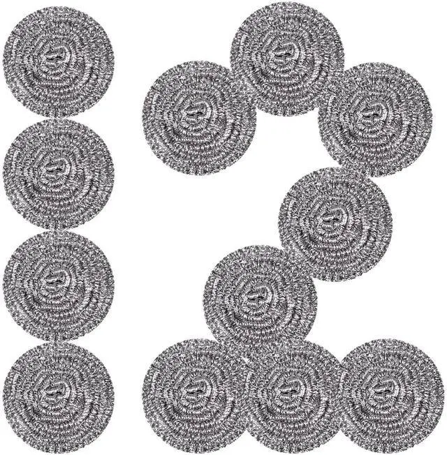 Main image of Stainless Steel Scrubber Scrubbing Scouring Pad Sponges Clean Pot Pan and Steel Wool for Kitchen Bathroom