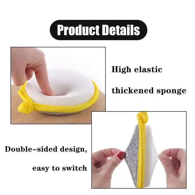 Alt view image 3 of 7 - Multipurpose Wire Dishwashing Rag, 5 PCS Dishwashing Sponge