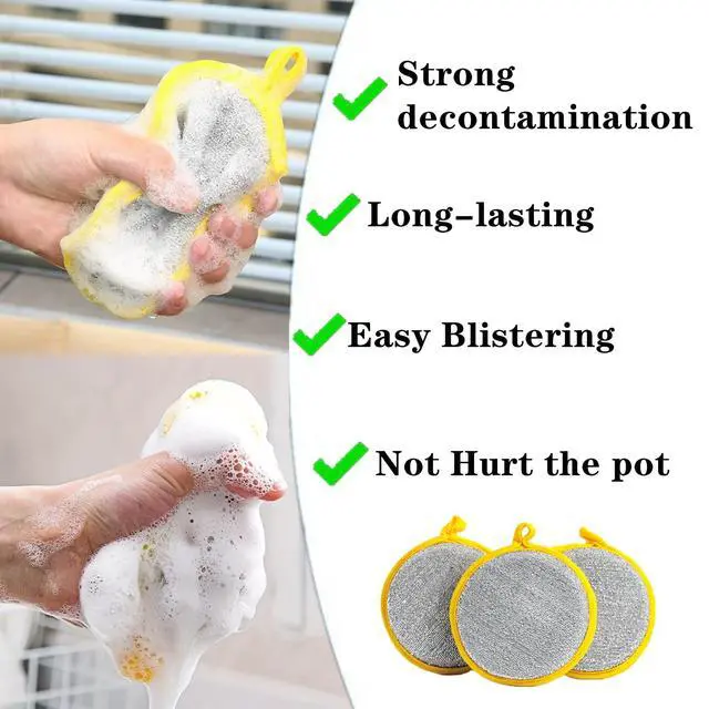 Alt view image 4 of 7 - Multipurpose Wire Dishwashing Rag, 5 PCS Dishwashing Sponge