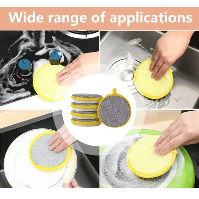 Alt view image 7 of 7 - Multipurpose Wire Dishwashing Rag, 5 PCS Dishwashing Sponge