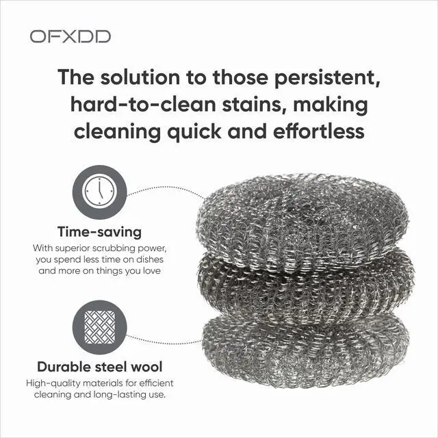 Alt view image 2 of 5 - Kitchen Stainless Steel Wire Sponge for Pans - Pack of 4 - Metal Scrubbers for Dish Cleaning - Scrubber for Pots Scouting Pad