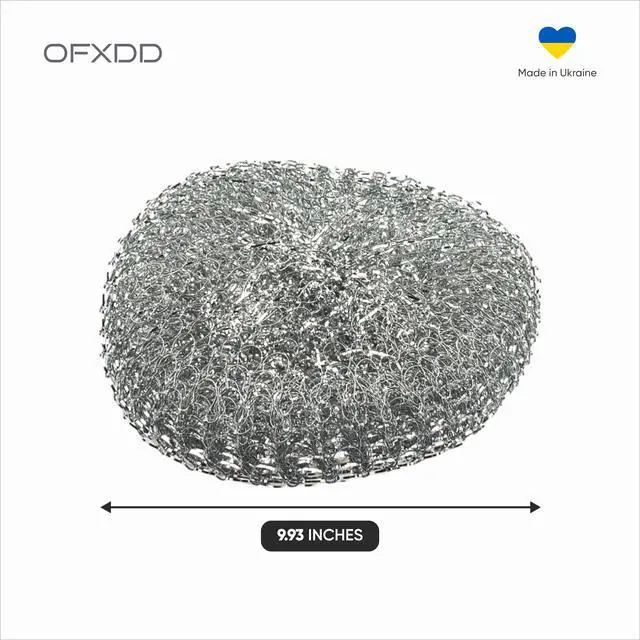 Alt view image 5 of 5 - Kitchen Stainless Steel Wire Sponge for Pans - Pack of 4 - Metal Scrubbers for Dish Cleaning - Scrubber for Pots Scouting Pad
