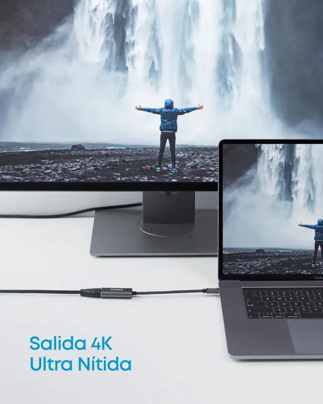 Alt view image 2 of 7 - USB C to HDMI Adapter (4K@60Hz), 310 USB-C Adapter (4K HDMI), for MacBook Pro, MacBook Air, iPad Pro, Pixelbook, XPS, Galaxy, and More(Compatible with Thunderbolt 3 Ports)