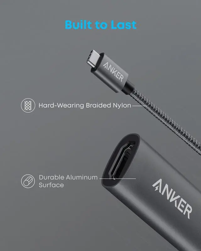 Alt view image 7 of 7 - USB C to HDMI Adapter (4K@60Hz), 310 USB-C Adapter (4K HDMI), for MacBook Pro, MacBook Air, iPad Pro, Pixelbook, XPS, Galaxy, and More(Compatible with Thunderbolt 3 Ports)