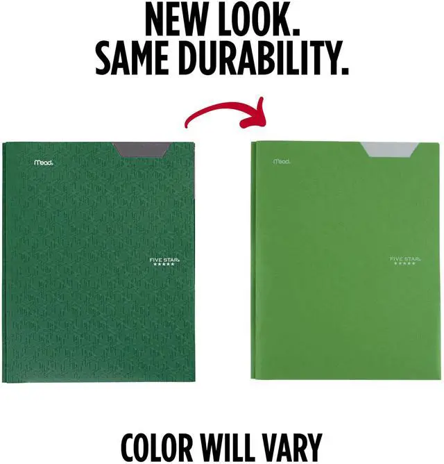 Alt view image 2 of 7 - 2-Pocket Folder, Plastic Folder with Stay-Put Tabs and Prong Fasteners, Holds 8-1/2" x 11" Paper, Forest Green (72111)