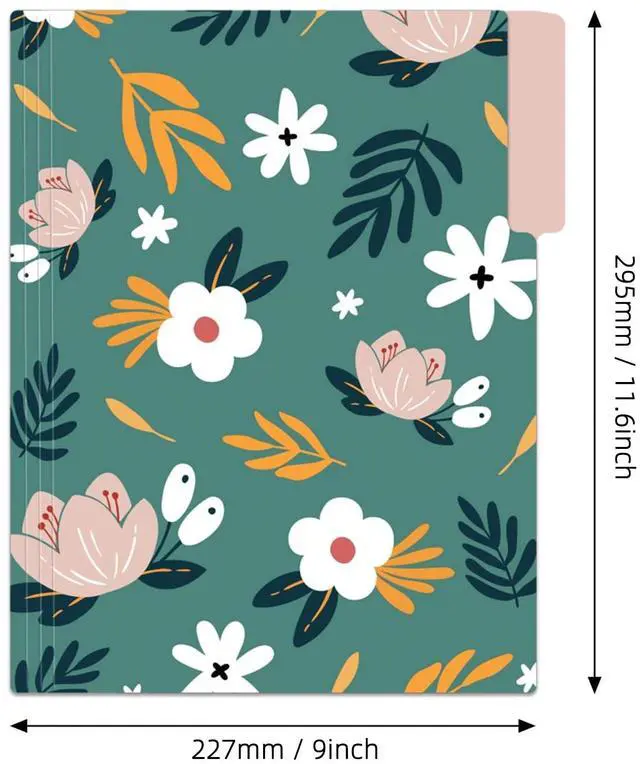 Alt view image 2 of 6 - 18 Pack Decorative File Folders Floral Folders Cute File Folder, Letter Size Colored File Folders,1/3-Cut Tabs, 9.6 x 11.6 Inches, for Office, School, Home