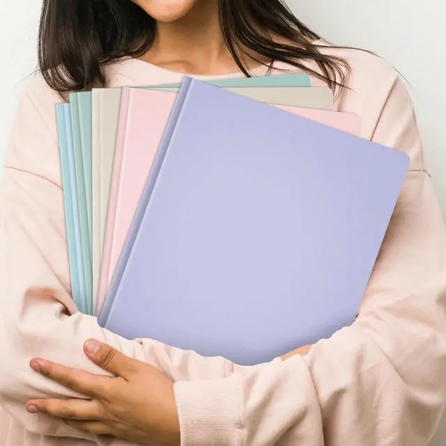 Alt view image 7 of 7 - Plastic Folders with Pockets and Prong, Pack of 5, Muted Pastel Colors, Heavy Duty 2 Pocket File Folders Letter Size, Folders with Prongs for School, Home, and Office