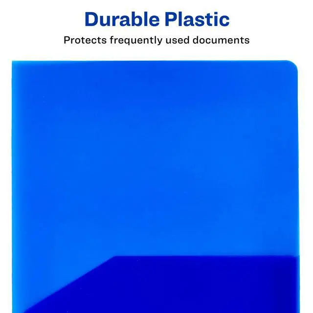 Alt view image 4 of 6 - Translucent Two Pocket Folder, Water Resistant, Holds up to 20 Sheets, 1 Blue Folder (47811)