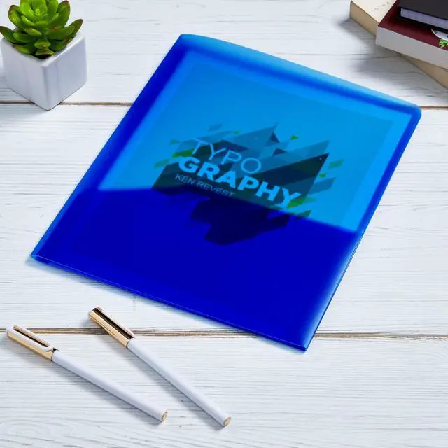 Alt view image 6 of 6 - Translucent Two Pocket Folder, Water Resistant, Holds up to 20 Sheets, 1 Blue Folder (47811)