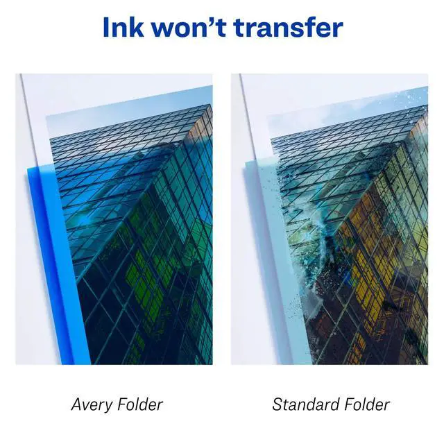 Alt view image 5 of 6 - Translucent Two Pocket Folder, Water Resistant, Holds up to 20 Sheets, 1 Blue Folder (47811)