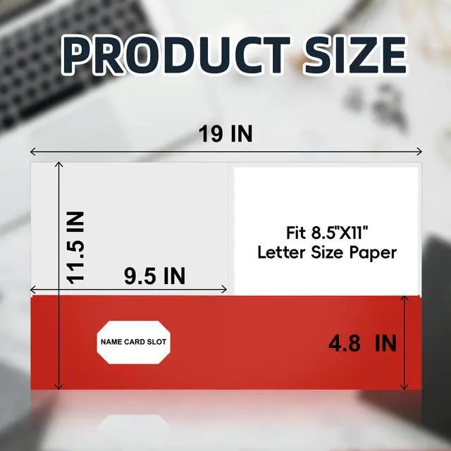 Alt view image 2 of 7 - 7 Packs Two Pocket Folders,Assorted Colors Two Pocket File Folders with Business Card Slot,Letter Size,Holds 100 Plus Sheets for School,Office,Business