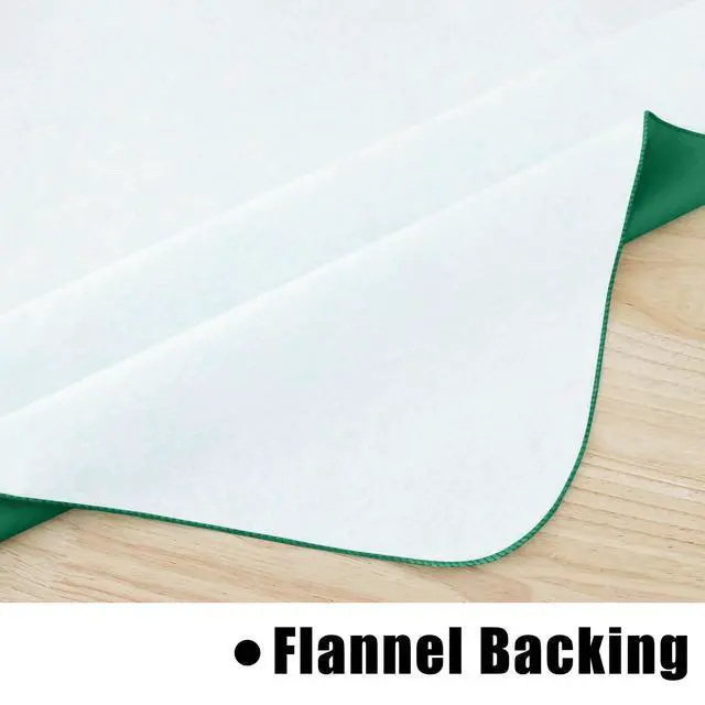 Alt view image 5 of 7 - Round Vinyl Waterproof Tablecloth with Flannel Backed | Spillproof Wipe Clean Table Cloth, Plastic Flannel Backing for Dining, Buffet Parties Picnic, Emerald Green, 60"