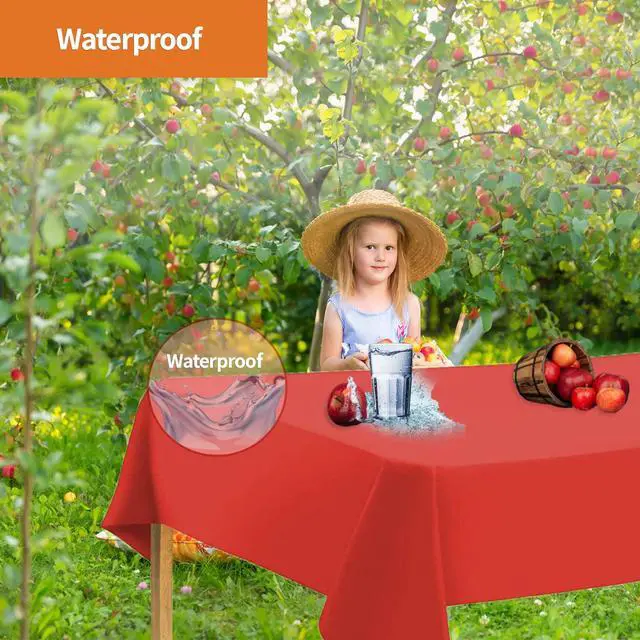 Alt view image 4 of 6 - Party Dimensions Tablecloth Disposable Plastic Table Cover for Rectangle Tables (12 Pack) Premium Plastic Table Cloths for Parties, Events & Weddings, Indoors/Outdoors, 54"x108"