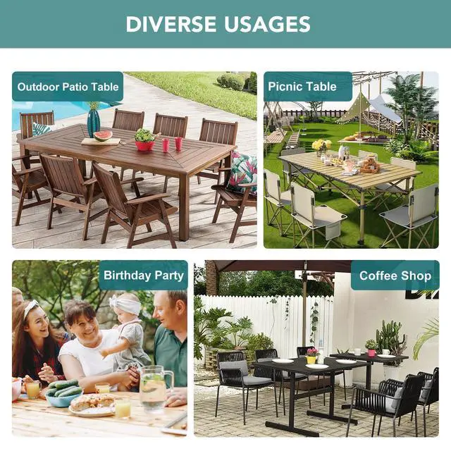 Alt view image 7 of 7 - Outdoor Tablecloth with Umbrella Hole, Natural, 60x84 Inch | Patio Table Cloth Cover, Zippered Rectangle, Linen-Look Polyester, Water Resistant for Picnic Outside