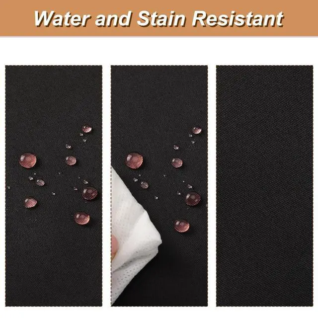 Alt view image 3 of 7 - 6 Ft Tablecloth Rectangle Black Spandex Table Cover | Fits 6 Ft Rectangle Tables, Spandex Fabric, Stretch Fitted Ruffled Skirt, Ideal For Banquet, Business Meeting And Wedding