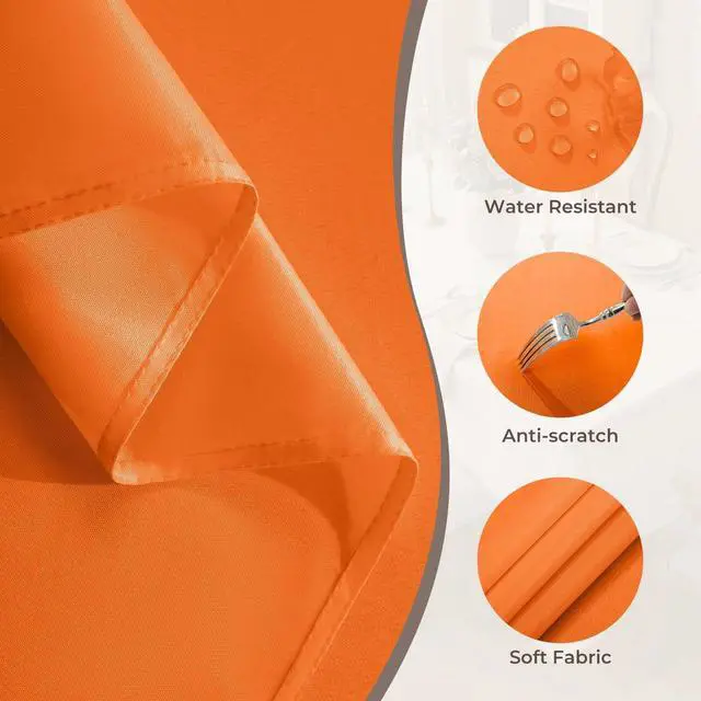 Alt view image 3 of 7 - Halloween Rectangle Tablecloth - Waterproof and Wrinkle Resistant Washable Polyester Table Cloth for Kitchen Dining/Party/Wedding Indoor and Outdoor Use (60 x 84 inch, Orange)