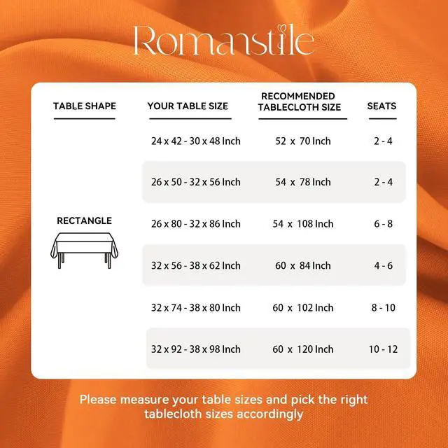 Alt view image 6 of 7 - Halloween Rectangle Tablecloth - Waterproof and Wrinkle Resistant Washable Polyester Table Cloth for Kitchen Dining/Party/Wedding Indoor and Outdoor Use (60 x 84 inch, Orange)