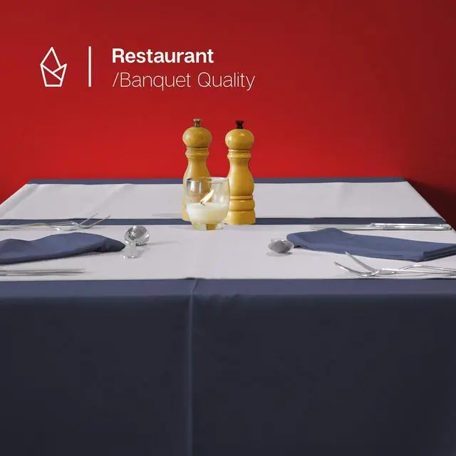 Alt view image 3 of 7 - Rectangle Tablecloth - 60 x 102 Inch Black Table Cloth for 6 Foot Rectangle Tables - Heavy Duty Washable Fabric - for Holiday Party, Dinner, Weddings, Baby Shower & Events