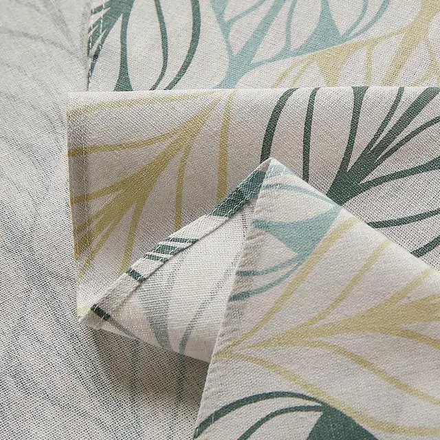 Alt view image 3 of 7 - Cotton Linen Round Tablecloth, Blue Stripe Table Cloth Round 55" | Floral Pastoral Design; Cotton Linen; Durable Soft Skin-friendly Fabric; Machine Wash; Vintage Table Cover Indoor&Outdoor