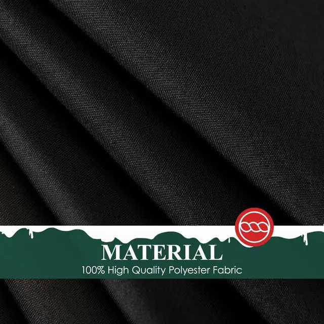 Alt view image 5 of 7 - 1 Pack Black Round Tablecloths 120 Inch for Dining Tables | Washable Decorative Linen Polyester Table Cover for Banquets Buffets Parties and Weddings