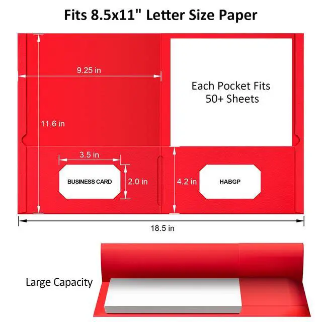Alt view image 2 of 7 - 2 Pocket Folders, 8 Pack Paper Folders with Pockets, 8 Colors with Labels | Fit 8.5 x 11 Letter Size Paper, 8 Assorted Colors, Thick Paper File Folders, for School, Office, Home, Business