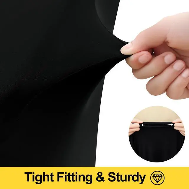 Alt view image 4 of 7 - Spandex Elastic Fitted Table Cloth Skirt for 6FT Rectangle Table | Stretch Washable Table Cloth, Banquet Table Cover for Wedding, Party, Indoor & Trade Shows, (Black, 72Lx30Wx30H)