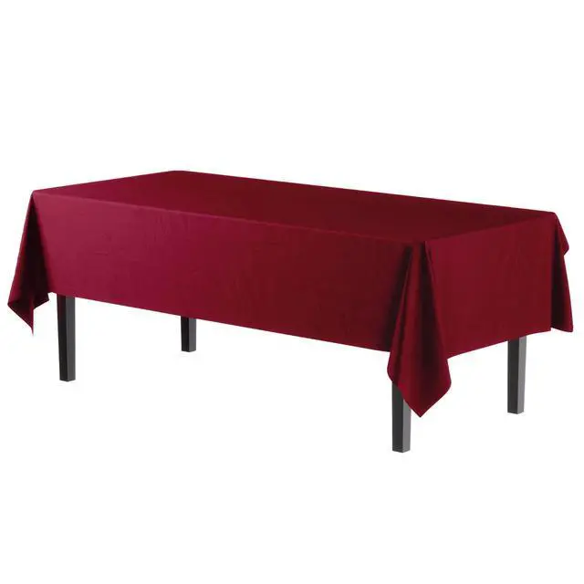 Alt view image 2 of 7 - Plastic Table Cloth Disposable 6 Pack - 54 x 108 Inch Rectangle Tablecloth for 6 Foot Tables - Waterproof Table Cover for Party Wedding Birthday Graduation BBQ Catering