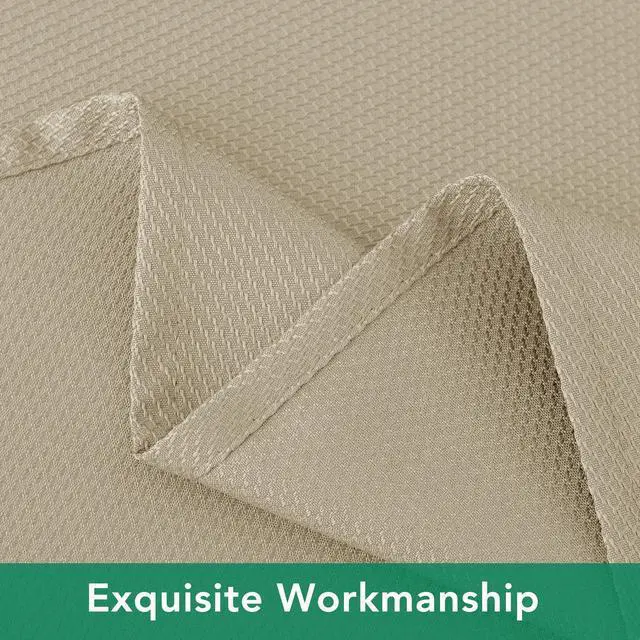 Alt view image 5 of 7 - Textured Fabric Round Tablecloths 60" for Round Tables diameters from 28" to 48", Natural Water Resistant Folding Table Covers Washable for Dining, Kitchen, Wedding, Parties etc