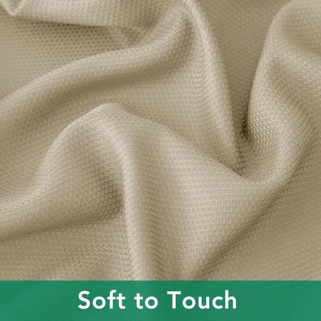 Alt view image 7 of 7 - Textured Fabric Round Tablecloths 60" for Round Tables diameters from 28" to 48", Natural Water Resistant Folding Table Covers Washable for Dining, Kitchen, Wedding, Parties etc