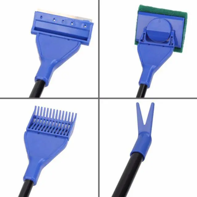 Alt view image 3 of 7 - Aquarium Fish Tank Cleaning Kit - 5 in 1 Algae Scraper Set - Siphon Vacuum for Water Changing and Sand Cleaner (Cleaner Set)
