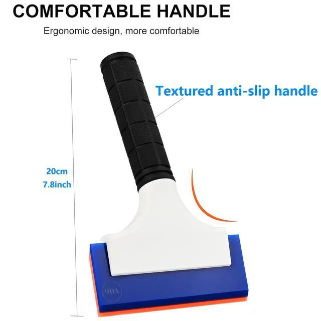 Alt view image 3 of 7 - 2PCS Double Edge Blade Small Rubber Squeegee 5-inch Handy Window Shower Squeegee Auto Water Blade for Car Windshield, Window, Mirror, Glass Door, Ice Snow Removal Scraper Tool