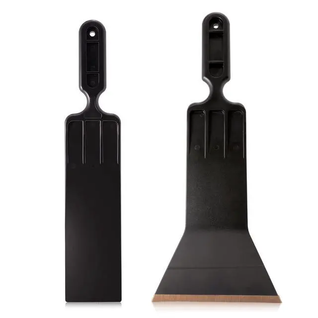 Alt view image 2 of 6 - Window Tint Tools Bulldozer Squeegee Kit, Long Handle Tint Tools | Black Wide Mouth & Scrubber Paddle Scraper with Spare Scouring Pads for Windshield Cleaning Back Rear Window Film Installing