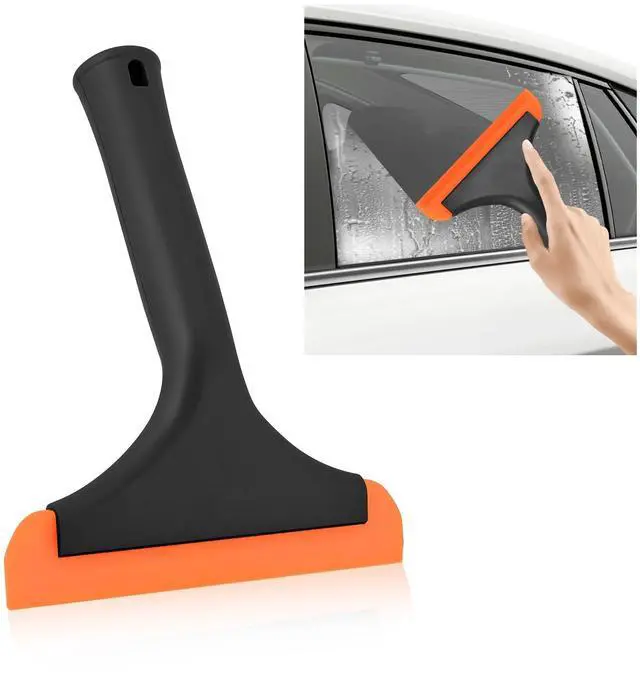 Main image of Small Silicone Window Squeegee, Car Windshield Cleaning Wiper with 5.9 Inch Blade & Non-Slip Handle, Multifunctional Water Blade Squeegee for Glass Mirror Countertop Door