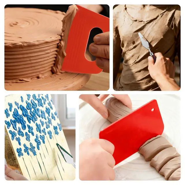 Alt view image 6 of 7 - 19 PCS Painting Spatula Set, Stainless Steel Palette Knife Set with Art Paint Scrapers, Paint Spatula Tools for Oil Canvas, Watercolor, Acrylic Painting
