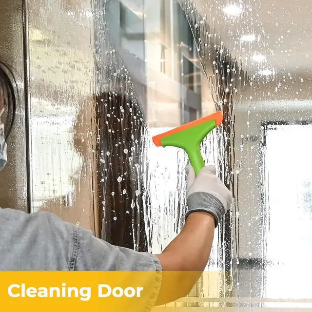 Alt view image 4 of 7 - Small Silicone Squeegee Window Shower Squeegee,Auto Water Blade Squeegee for Shower Glass Door,Car Windshield, Window, Mirror, Bathroom,Countertop Cleaning