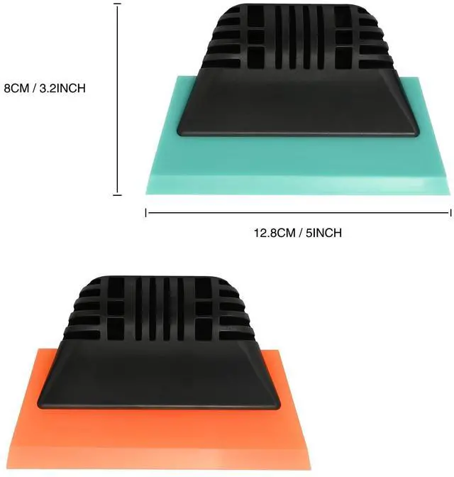 Alt view image 4 of 7 - Window Tint Tool 5-inch Rubber Window Squeegee 2PCS Non-Slip Handy Tint Squeegee for Window Tinting,Vinyl WrapApplicator Household Shower,Mirror,Glass Window Cleaning Water Wiper Turbo Scraper
