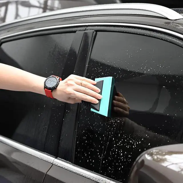 Alt view image 6 of 7 - Window Tint Tool 5-inch Rubber Window Squeegee 2PCS Non-Slip Handy Tint Squeegee for Window Tinting,Vinyl WrapApplicator Household Shower,Mirror,Glass Window Cleaning Water Wiper Turbo Scraper