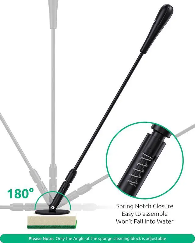 Alt view image 2 of 7 - Algae Scraper Small Fish Tank Cleaner for Glass Algae Scrubber Set | 5in1 Aquariums Cleaning kit with Seaweed Scraper, Flat Sponge, Fish Net, Clean Brush, Tube Brush for Freshwater turtle Tanks