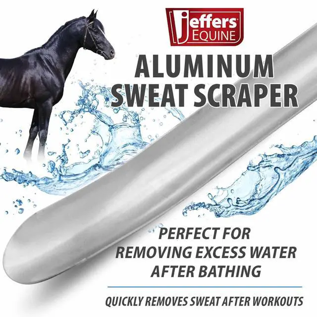 Alt view image 3 of 7 - Equine Aluminum Sweat Scraper for Horses, 15" - Contoured PVC Coated Grooming Tool for Removing Sweat, Water, Ergonomic Grip for Easy Use, Moisture from Hooves, Coat, Blanket, Pony, Stable
