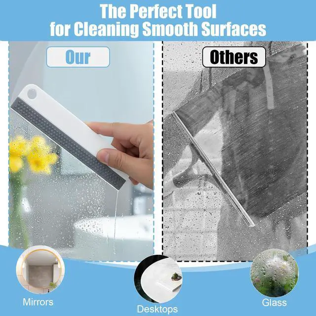 Alt view image 7 of 7 - Small Rubber Squeegee, All-Purpose Mini Soft Rubber Window Squeegee Silicone Mini Kitchen Countertop Scraper for Cleaning Sink, Counter, Tiles,Car Windows and Side Mirrors