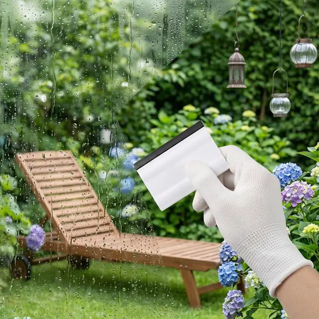 Alt view image 5 of 7 - 3Pcs Mini Rubber Squeegee 3 Inch Small Handheld Window Scraper | Cleaning Tool for Car Windshield Bathroom Shower Mirror Glass Counter Film Stickers (Black+White)