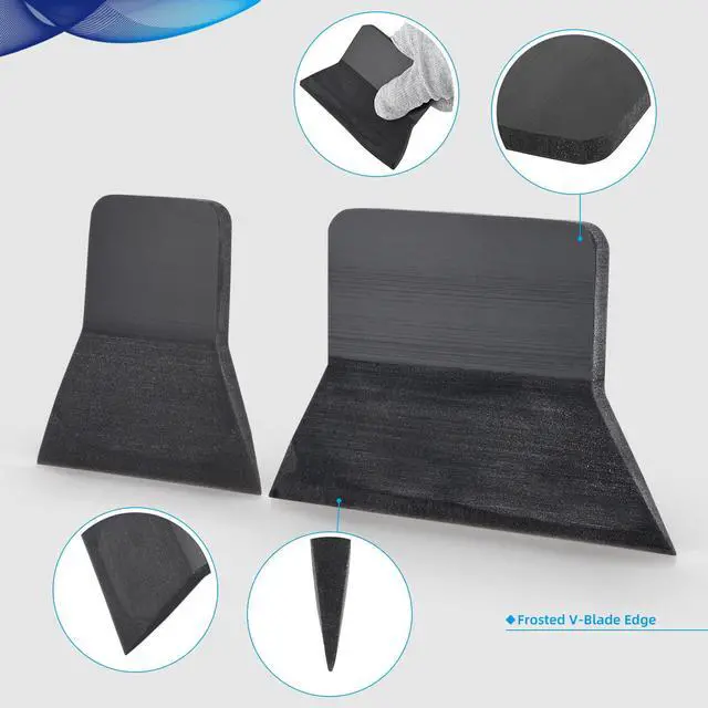 Alt view image 3 of 7 - 3 PCS PPF Squeegee Kit Small Squeegee for Vinyl 80 Durometer | Black TPU Rubber Scraper, Vinyl Squeegee for Window Glass Cleaning Car Paint Protection Film Installation Car Wrap PPF Tools