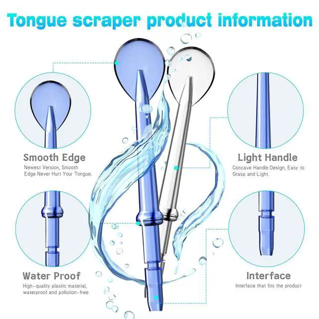 Alt view image 4 of 6 - Tip for Waterpik Water Flosser, Tongue Scraper Attachment Replacement for Waterpik Water Flosser, 3PCS