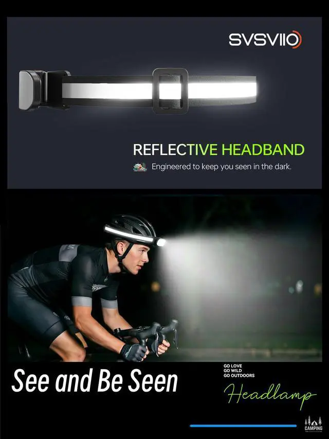 Alt view image 3 of 7 - 1500 Lumens Rechargeable LED Headlamp,Super Bright 230° Wide Beam Head lamp,3 Modes,Lightweight,IPX5,Head Lights for Forehead,Hard Hat Flashlight for Adults Camping Essentials Gear