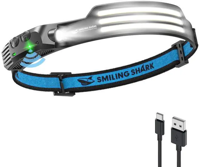 Main image of Headlamp, 230°Wide Angle 3*White Light Strips The Brightest Head Lamp Rechargeable with Motion Sensor Waterproof Headlight for Camping Hiking Outdoor