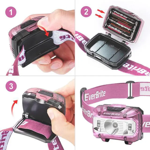 Alt view image 5 of 7 - Headlamp, 2 Pack Kids Headlamp with Red Light and Memory Function, Head Lamp for Adults and Kids with 5 Modes, Bright Headlamps for Camping, Running, Christmas Gifts, Batteries Included