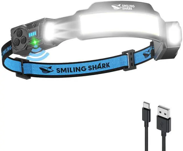 Main image of Headlamp, Dual Spotlight with 4X Floodlight & Strobe LED Head Torch Rechargeable 2400mAh Long-Lasting for Camping Hiking Running Jogging (1 Pack)