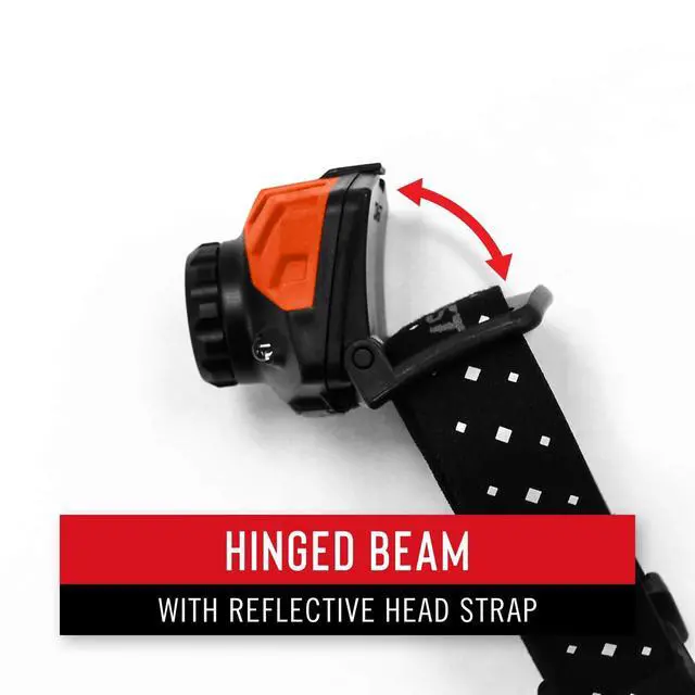 Alt view image 7 of 7 - LED Headlamp, Batteries & Hard Hat Clips Included, Black